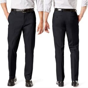 Dockers NWT! Black Signature Khaki Flat Front Straight Fit Pant Size 38